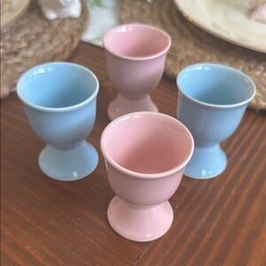 Pastel Egg Cup Set - Pink and Blue